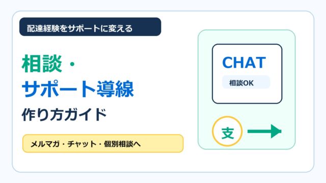 フードデリバリー配達員が相談やサポートチャットの導線を作る方法をまとめたアイキャッチ画像
